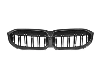 AutoTecknic Dry Carbon Fiber Dual-Slat Front Grilles For BMW G20 3-Series LCI