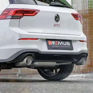 Remus Non-Resonated Catback Exhaust System For VW MK8 GTI - 115mm Glossy Black Tips