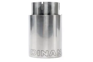 Dinan Double-Walled 4" Clamp-On Exhaust Tip (Polished) - 4" Outlet, 3.25" Inlet