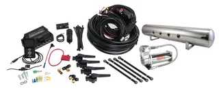 Air Lift 3H - (3/8 Air Line 5 Gal Polished Aluminum Tank VIAIR 444C Comp)