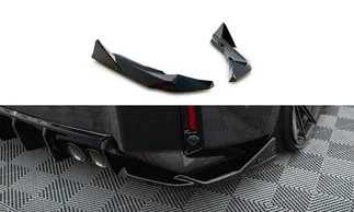 Maxton Design Rear Side Splitters For G87 BMW M2 - Gloss Black (For Valance)