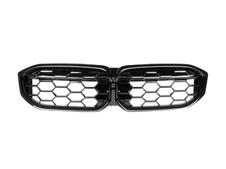 AutoTecknic Painted Black Honeycomb Front Grille For BMW G20 3-Series LCI