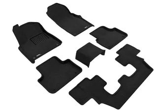 3D MAXpider Elegant Floor Mats For 17-24 Audi Q7/Q8/SQ7/SQ8/RS Q8 - Black R1 R2 R3