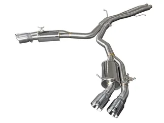 aFe MACH Force-Xp 3 IN to 2-1/2 IN SS Cat-Back Exhaust Polished For Audi - 49-36427-P