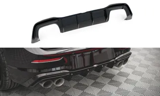 Maxton Design Rear Valance For VW MK8 Golf R - Gloss Black (V2)