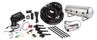 Air Lift 3H - (1/4 Air Line 2.5 Gal Polished Aluminum Tank VIAIR 444C Comp)