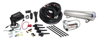 Air Lift 3H - (3/8 Air Line 4 Gal 5-Port Polished Aluminum Tank VIAIR 444C Comp)