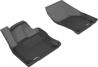 3D MAXpider Kagu 1st & 2nd Row Floormats For 15-18 VW Golf - Black