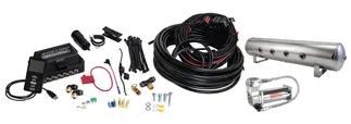 Air Lift 3P - (1/4 Air Line 4 Gal 7-Port Polished Aluminum Tank VIAIR 444C Comp)