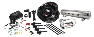 Air Lift 3H - (1/4 Air Line 4 Gal 7-Port Polished Aluminum Tank VIAIR 444C Comp)