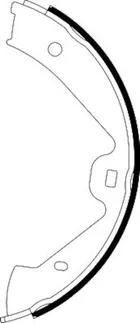Hella Pagid Rear Parking Brake Shoe - 7P0698525