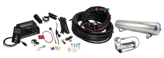 Air Lift 3P - (3/8 Air Line 4 Gal 5-Port Polished Aluminum Tank VIAIR 444C Comp)
