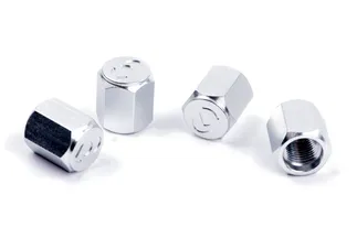 Dinan Valve Stem Caps - Silver