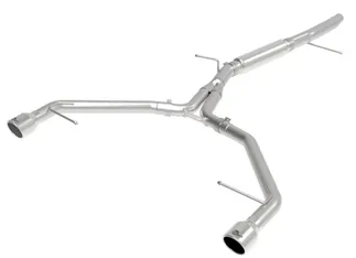 aFe MACH Force-Xp 3 IN to 2-1/2 IN SS Axle-Back Exhaust Polished For Audi -49-36419-P