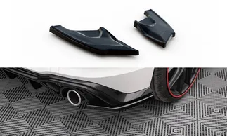 Maxton Design Rear Side Splitters For VW MK8 GTI - Gloss Black (For V2 Valance)