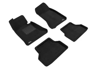 3D MAXpider Elegant Floor Mats For 04-10 BMW 5 Series Sedan (E60) RWD - Black R1 R2