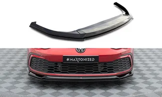 Maxton Design Front Splitter For VW MK8 GTI/GTE/R-Line - Gloss Black (V6)