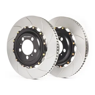 GiroDisc Front 2PC Iron Conversion Slotted Rotors For 8Y RS3(W/Carbon Ceramic Brakes)