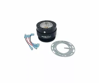 OBP Quick Release Steering Wheel Round Hub - Black