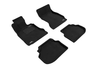 3D MAXpider Elegant Floor Mats For 11-14 BMW 5 Series Sedan (F10) RWD - Black R1 R2