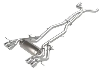 aFe MACH Force-Xp 3 IN to 2-1/2 IN SS Cat-Back Exhaust Polished For BMW - 49-36351-P