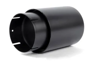 Dinan Double-Walled 4" Clamp-On Exhaust Tip (Black Ceramic) - 4" Outlet, 3.25" Inlet