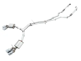 AWE Non-Resonated Touring Exhaust for Audi B9 S5 Sportback - Chrome Silver 102mm
