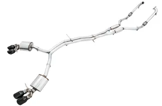 AWE Touring Exhaust for Audi B9 S5 Coupe - Diamond Black 102mm Tips