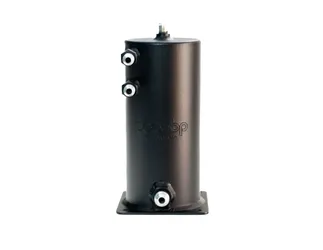 OBP 1.5 Litre Base Mount Fuel Swirl Pot with JIC Fittings - Black