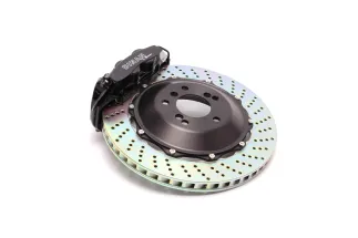 Dinan Brembo Rear Brake Set - 2006-2013 BMW 3-Series - Black - Drilled - D290-0909-BD