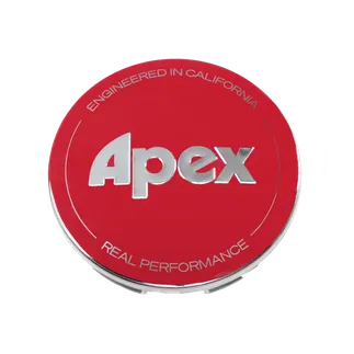 Apex Gloss Wheel Center Cap - New Logo - Red