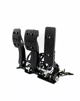 OBP Racing Series Pedal System - Black / Floor Mount Bulkhead Fit 3 Pedal System.