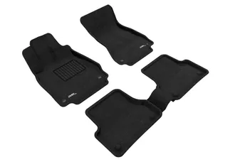 3D MAXpider Elegant Floor Mats For 12-18 Audi A6 Sedan (C7) - Black R1 R2