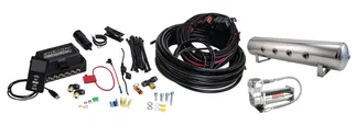 Air Lift 3P - (3/8 Air Line 4 Gal 7-Port Polished Aluminum Tank VIAIR 444C Comp)
