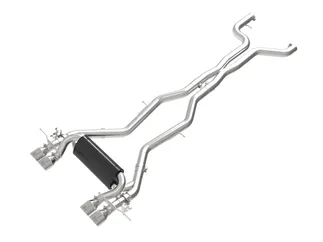 aFe MACH Force-Xp 3 IN to 2-1/2 IN SS Cat-Back Exhaust Polished For BMW - 49-36353-P