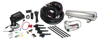 Air Lift 3H - (1/4 Air Line 4 Gal 5-Port Polished Aluminum Tank VIAIR 444C Comp)