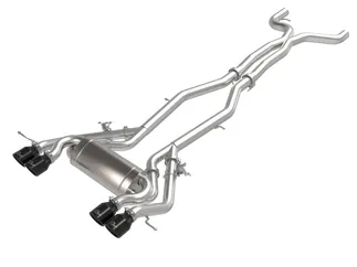 aFe MACH Force-Xp 3 IN to 2-1/2 IN SS Cat-Back Exhaust Black For BMW - 49-36351-B