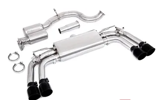 Unitronic Catback Exhaust System For 8Y Audi S3 - Round Black Tips