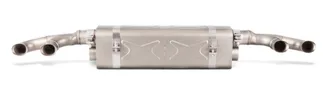 Akrapovic Titanium Slip-On Line For 991.2 Porsche 911 Turbo - W/ Gloss Diffuser