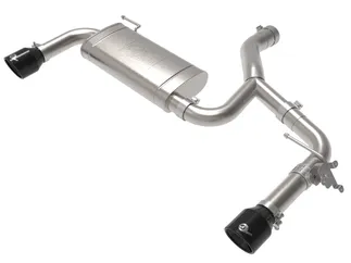aFe MACH Force-Xp 3 to 2-1/2 IN SS Axle-Back Exhaust w/Black Tip For BMW - 49-36349-B