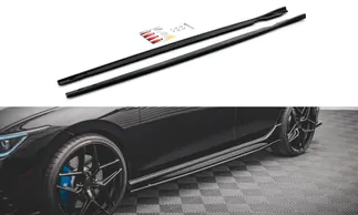 Maxton Design Side Skirts Diffusers For VW MK8 Golf R - Gloss Black (V2)