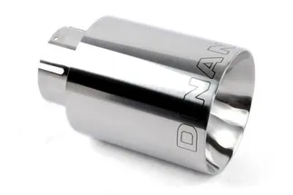 Dinan Double-Walled 4" Clamp-On Exhaust Tip (Polished) - 4" Outlet, 2.5" Inlet