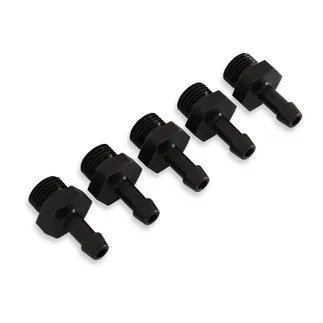 AEM Adjustable Fuel Pressure Regulator Barb Fitting -6 (9/16"-18) to 7mm - 5 PK