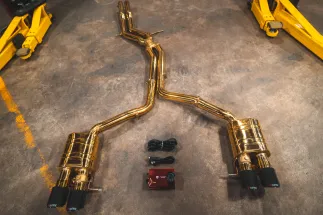 Valvetronic Valved Sport Exhaust System For B8/B8.5 Audi S4/S5 - Anodized Gold