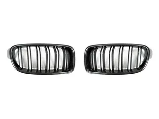AutoTecknic Replacement Dual-Slats Carbon Front Grilles For BMW F30/F31 3-Series