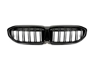 AutoTecknic Replacement Dual-Slat Glazing Black Grilles For BMW G20 3Series (Pre-LCI)
