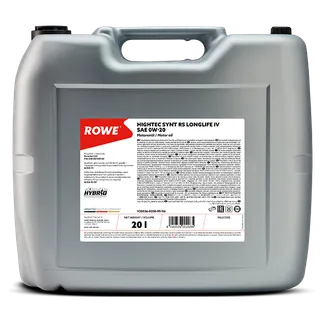 ROWE Hightec SYNTH RS Longlife IV SAE 0W-20 Motor Oil - 20036-0200-99 - 20 Liter