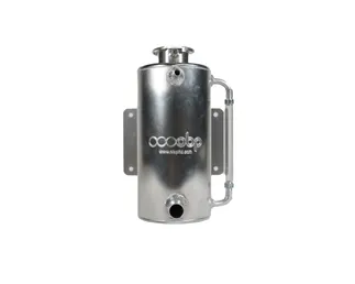 OBP 1.5 Litre Vertical Aluminium Header Tank with Sight Tube (Round)
