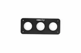 OBP Triple 52mm ST/ST Mirror Polished Mounting Plate Flat Black
