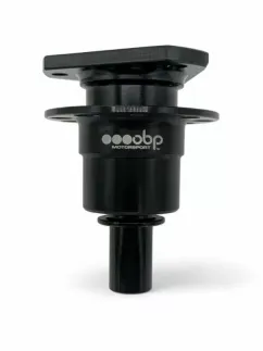 OBP Quick Release Steering Wheel Hub - Black Splined 3 Hole Weldable